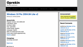 What Oprekin.com website looked like in 2020 (4 years ago)