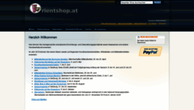 What Orientshop.at website looked like in 2020 (4 years ago)
