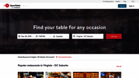 What Opentable.com website looked like in 2020 (4 years ago)