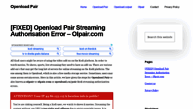 What Openloadpair.co website looked like in 2020 (4 years ago)