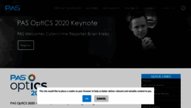 What Optics.pas.com website looked like in 2020 (5 years ago)