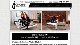 What Oncorepilatesstudio.com website looked like in 2020 (4 years ago)