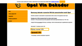 What Opelvindekoder.pl website looked like in 2020 (4 years ago)