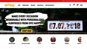 What Oyehappy.com website looked like in 2020 (4 years ago)