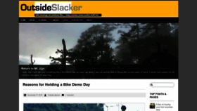 What Outsideslacker.com website looked like in 2020 (4 years ago)