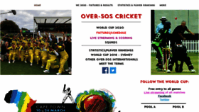 What Over50scricket.com website looked like in 2020 (4 years ago)