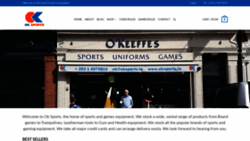 What Oksports.ie website looked like in 2020 (4 years ago)