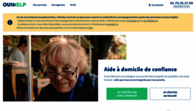 What Ouihelp.fr website looked like in 2020 (4 years ago)