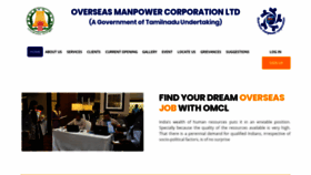 What Omcmanpower.com website looked like in 2020 (4 years ago)