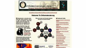 What Orthomolecular.org website looked like in 2020 (4 years ago)