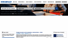 What Offre-emploi.tn website looked like in 2020 (4 years ago)