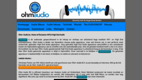 What Ohm-audio.nl website looked like in 2020 (4 years ago)