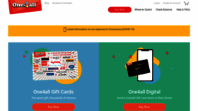 What One4allgiftcard.co.uk website looked like in 2020 (4 years ago)