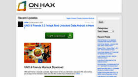 What Onhax.io website looked like in 2020 (5 years ago)