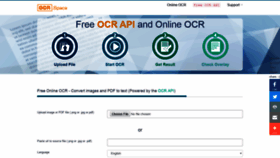 What Ocr.space website looked like in 2020 (4 years ago)