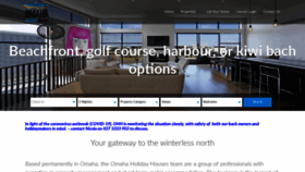 What Omahaholidayhouses.co.nz website looked like in 2020 (4 years ago)