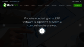 What Openpro.com website looked like in 2020 (3 years ago)