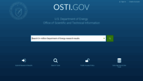 What Osti.gov website looked like in 2020 (4 years ago)