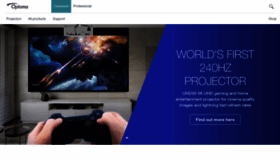 What Optoma.co.uk website looked like in 2020 (5 years ago)