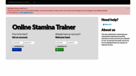 What Online-stamina-trainer.herokuapp.com website looked like in 2020 (4 years ago)