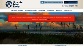 What Ocracokeislandrealty.com website looked like in 2020 (3 years ago)