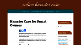 What Onlinehamstercare.com website looked like in 2020 (3 years ago)