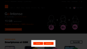 What Orange.be website looked like in 2020 (5 years ago)