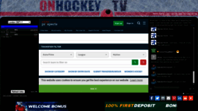 What Onhockey.tv website looked like in 2020 (5 years ago)