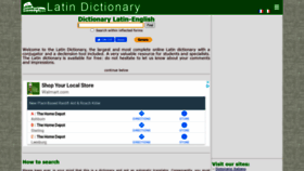 What Online-latin-dictionary.com website looked like in 2020 (3 years ago)