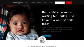 What Operationsmile.org website looked like in 2020 (3 years ago)