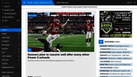 What Oklahoman.com website looked like in 2020 (3 years ago)