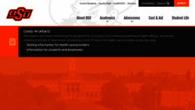 What Okstate.edu website looked like in 2020 (3 years ago)