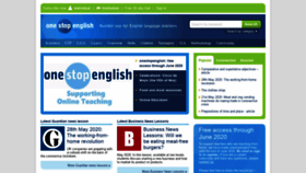 What Onestopenglish.com website looked like in 2020 (3 years ago)