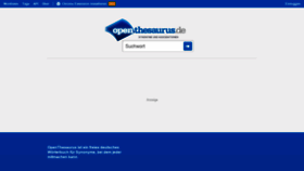 What Openthesaurus.de website looked like in 2020 (3 years ago)