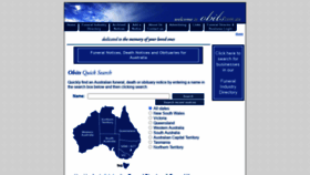 What Obits.com.au website looked like in 2020 (3 years ago)