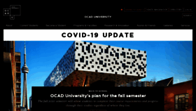 What Ocadu.ca website looked like in 2020 (3 years ago)