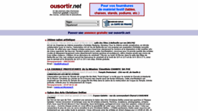 What Ousortir.net website looked like in 2020 (3 years ago)