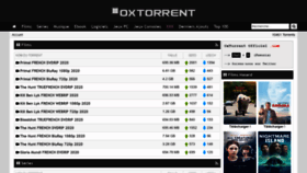 What Oxtorrent.cc website looked like in 2020 (3 years ago)