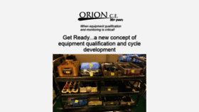 What Orionce.com website looked like in 2020 (3 years ago)