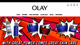 What Olay.com website looked like in 2020 (3 years ago)