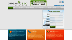 What Organicseomarketing.com website looked like in 2020 (3 years ago)