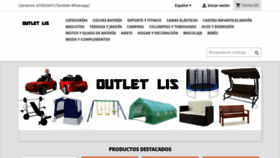 What Outletlis.es website looked like in 2020 (3 years ago)