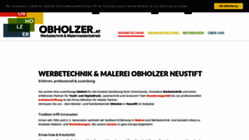What Obholzer.at website looked like in 2020 (3 years ago)