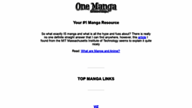 What Onemanga.com website looked like in 2020 (3 years ago)