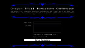 What Oregontrailtombstone.com website looked like in 2020 (3 years ago)