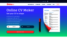 What Online-cv.co.uk website looked like in 2020 (4 years ago)