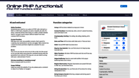 What Onlinephpfunctions.com website looked like in 2020 (3 years ago)