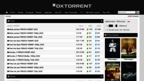 What Oxtorrent.pw website looked like in 2020 (3 years ago)