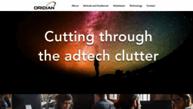 What Oridian.com website looked like in 2020 (3 years ago)
