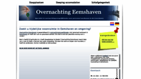 What Overnachtingeemshaven.nl website looked like in 2020 (3 years ago)